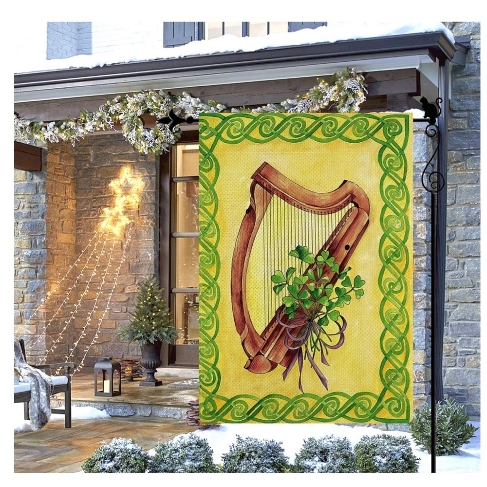 This St. Patrick's Day Greetings Garden Flag for your outdoor